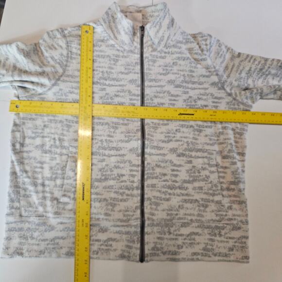 Zyia Active Womens Zipper Up Performance Abstract Jacket Cream Women's XL 3429 - Picture 5 of 7